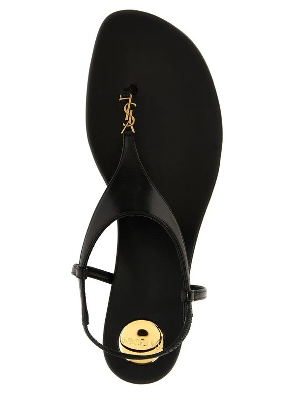 Saint Laurent Black Flip Flops - Image 4