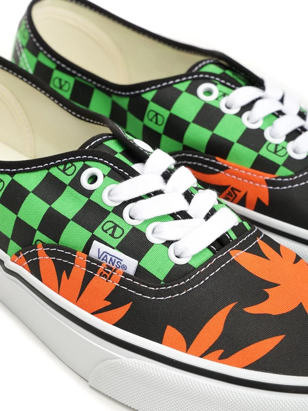 Valentino Green Checked Low Top Sneakers - Image 7