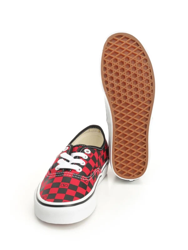 Valentino Red Checked Low Top Sneakers - Image 5