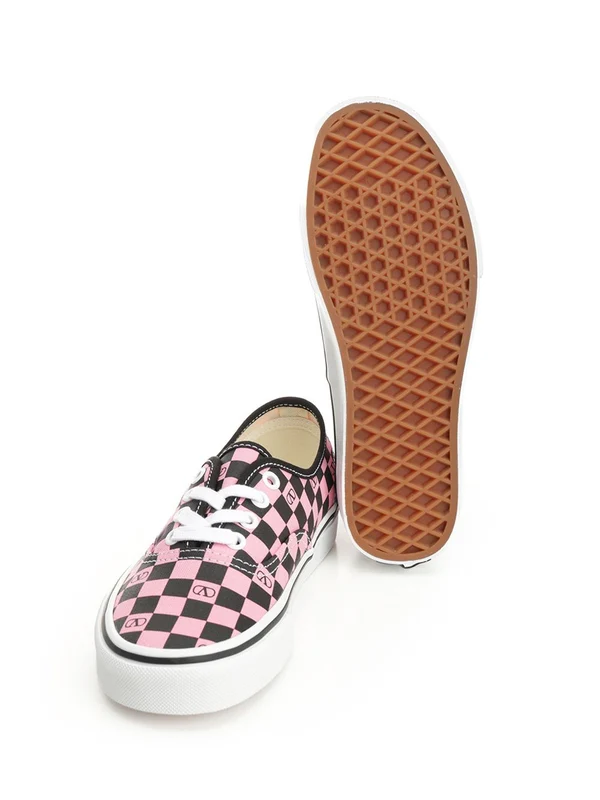 Valentino Pink Checked Low Top Sneakers - Image 5