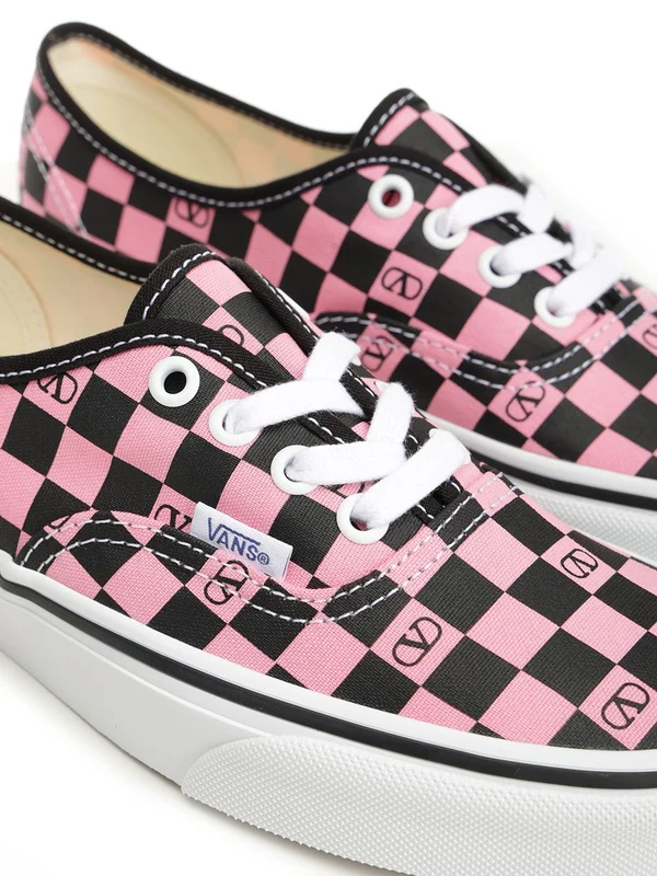 Valentino Pink Checked Low Top Sneakers - Image 7