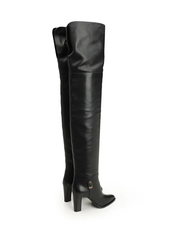 Saint Laurent Black High Boots - Image 3
