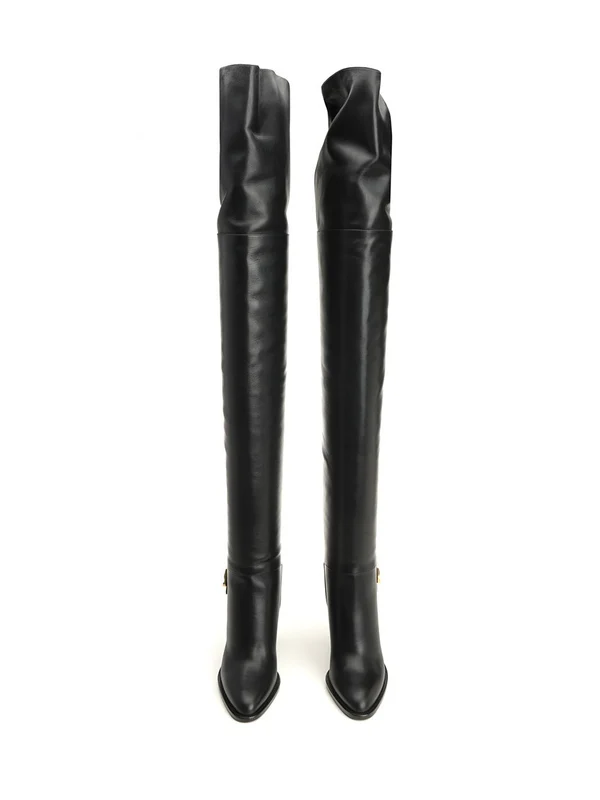 Saint Laurent Black High Boots - Image 5