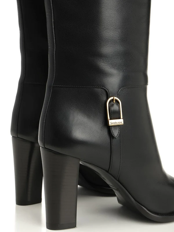 Saint Laurent Black High Boots - Image 6