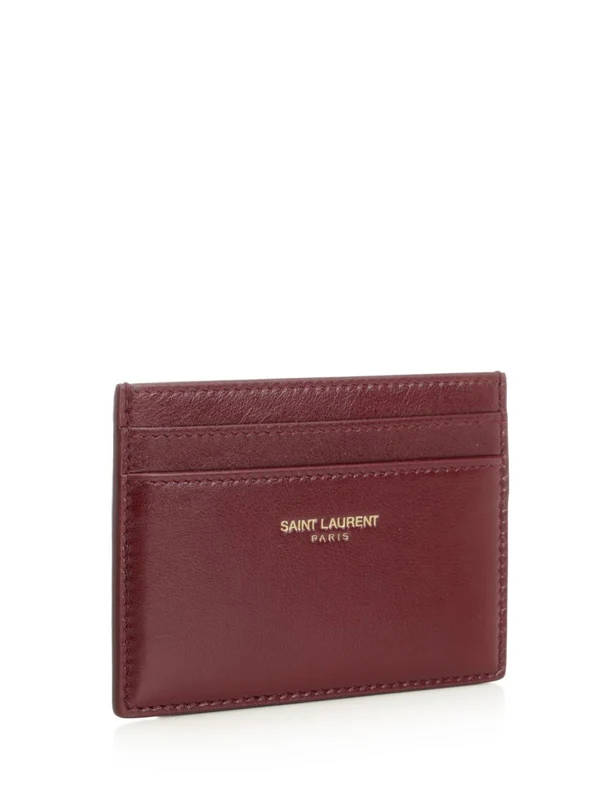 Saint Laurent Burgundy Card Holders - Image 2