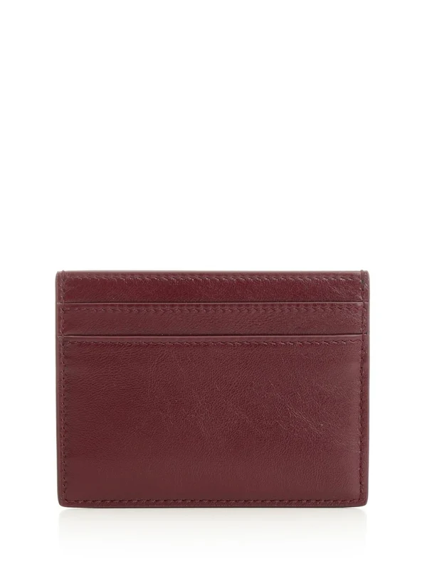 Saint Laurent Burgundy Card Holders - Image 3