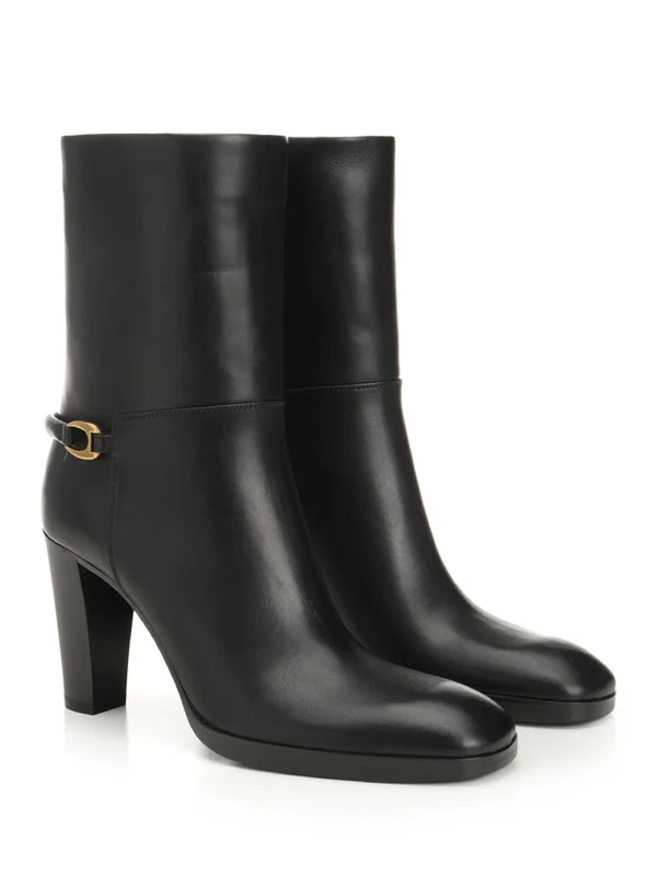 Saint Laurent Black Ankle Boots - Image 2