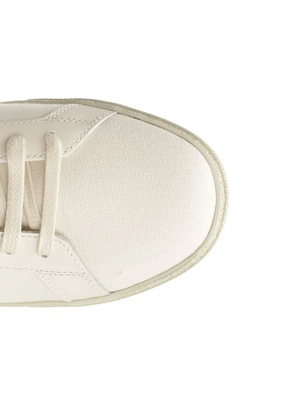 Saint Laurent White Low Top Sneakers - Image 4