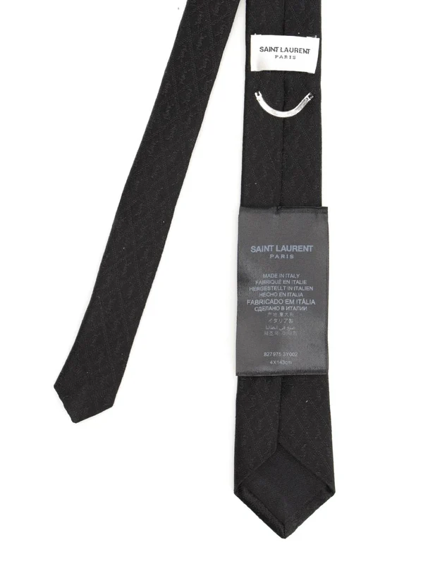 Saint Laurent Black Neck Ties - Image 2