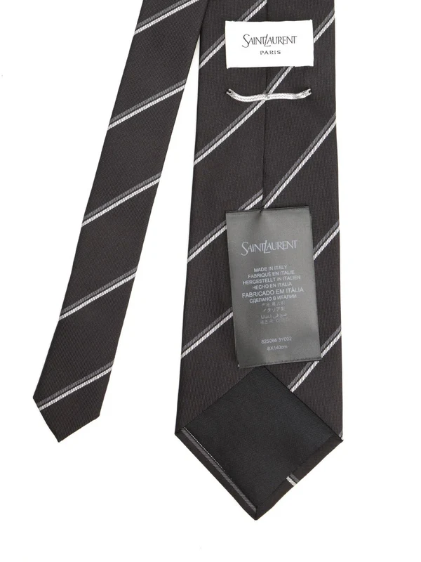 Saint Laurent Black Neck Ties - Image 2
