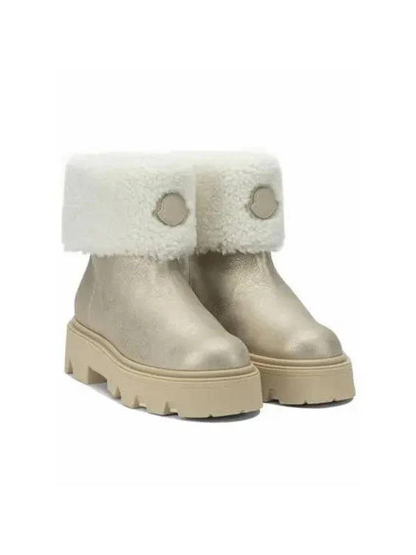 Moncler Silver Ankle Boots - Image 3