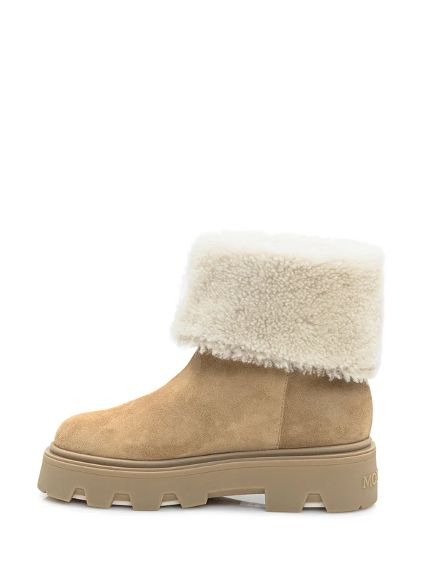 Moncler Beige Ankle Boots - Image 2