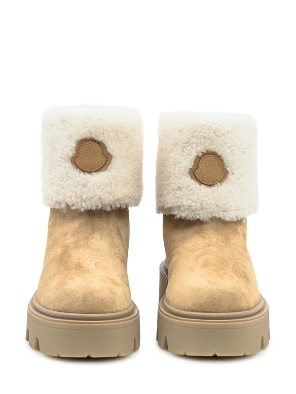 Moncler Beige Ankle Boots - Image 3