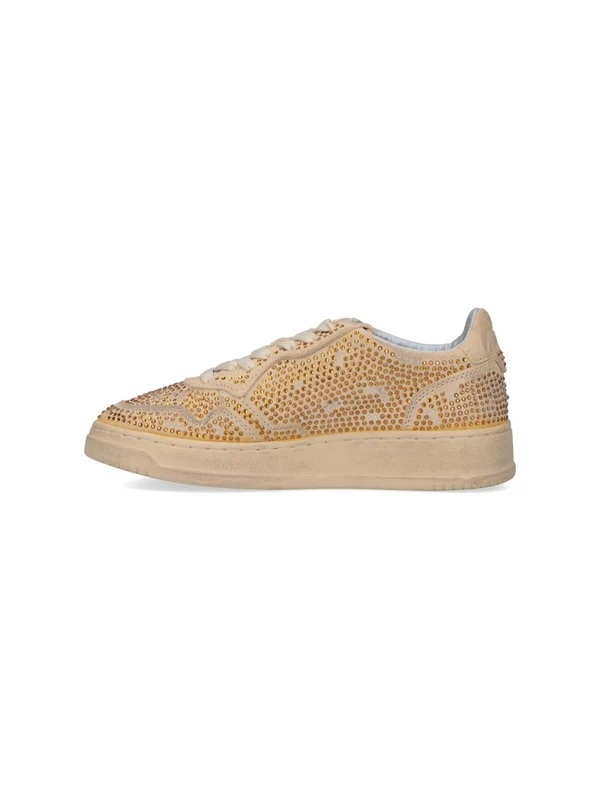 Autry Beige Low Top Sneakers - Image 3