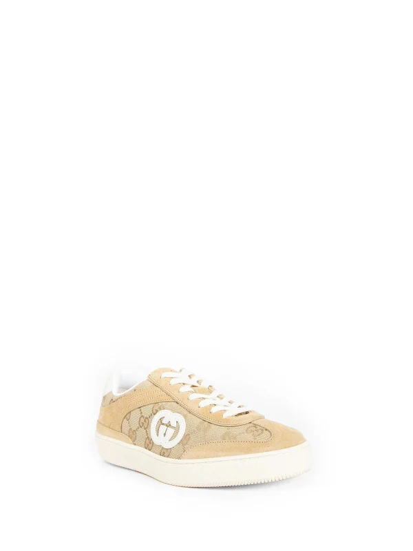 Gucci Beige Low Top Sneakers - Image 2