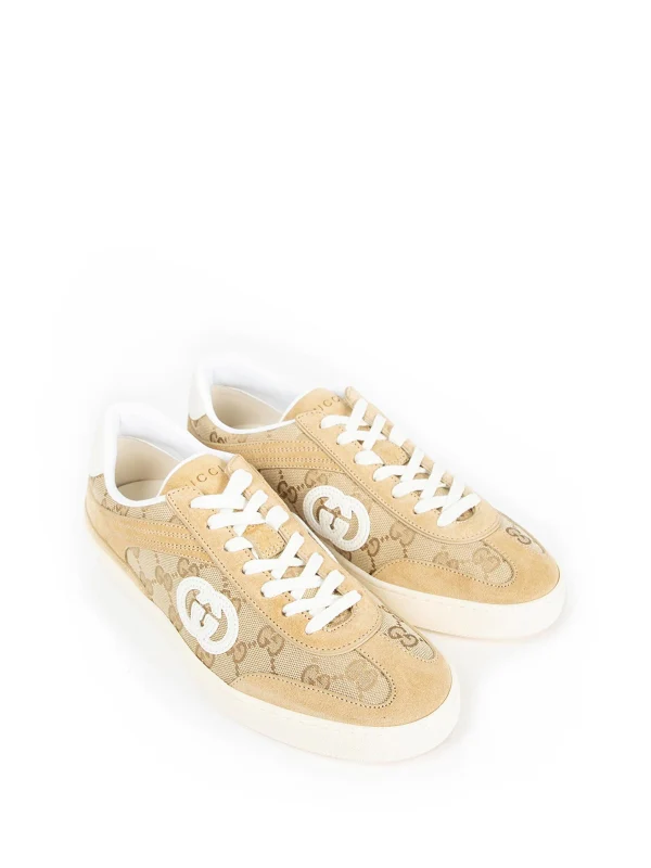 Gucci Beige Low Top Sneakers - Image 4