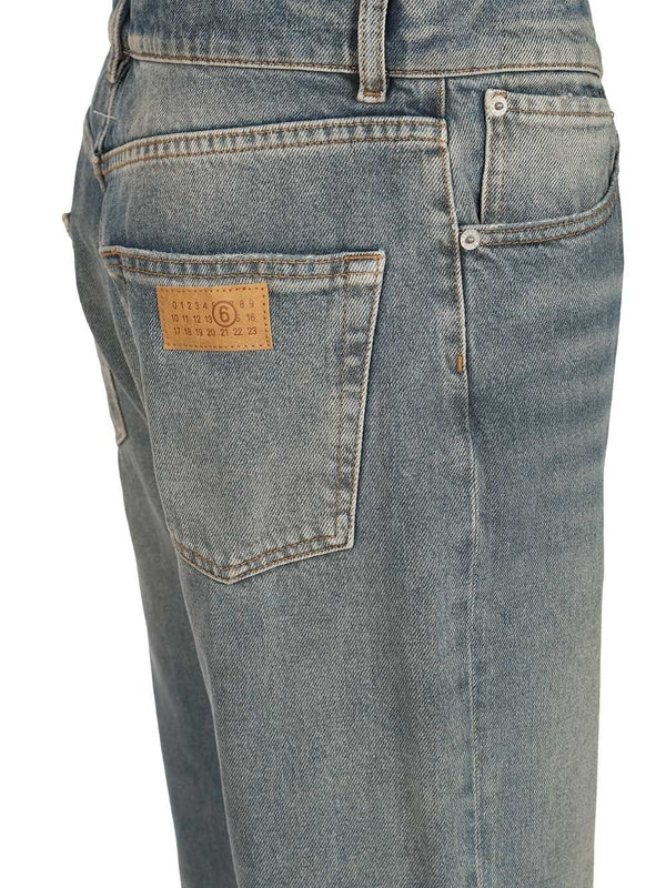 Mm6 Maison Margiela Blue Denim Pants - Image 4