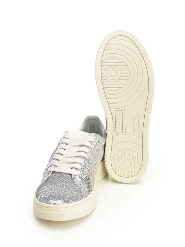 Autry Silver Low Top Sneakers - Image 5