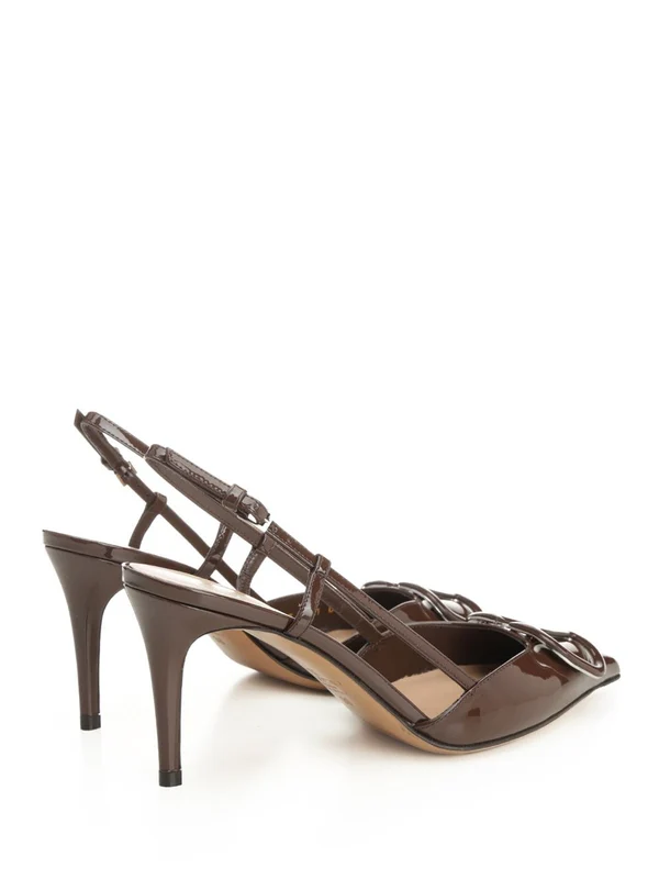 Valentino Brown Slingback Heels - Image 3