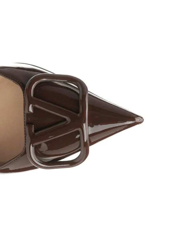 Valentino Brown Slingback Heels - Image 4