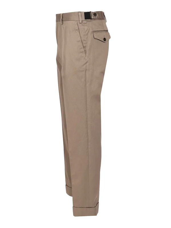 Dries Van Noten Beige Grey Trousers - Image 3