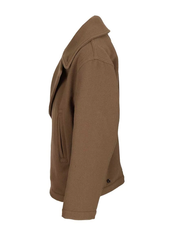 Boxy Brown Peacoat - Image 3