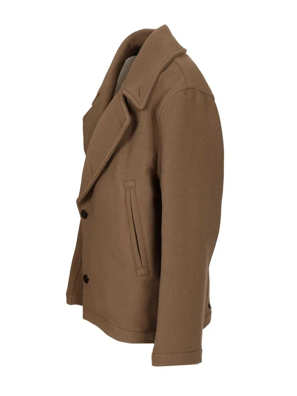 Boxy Brown Peacoat - Image 4
