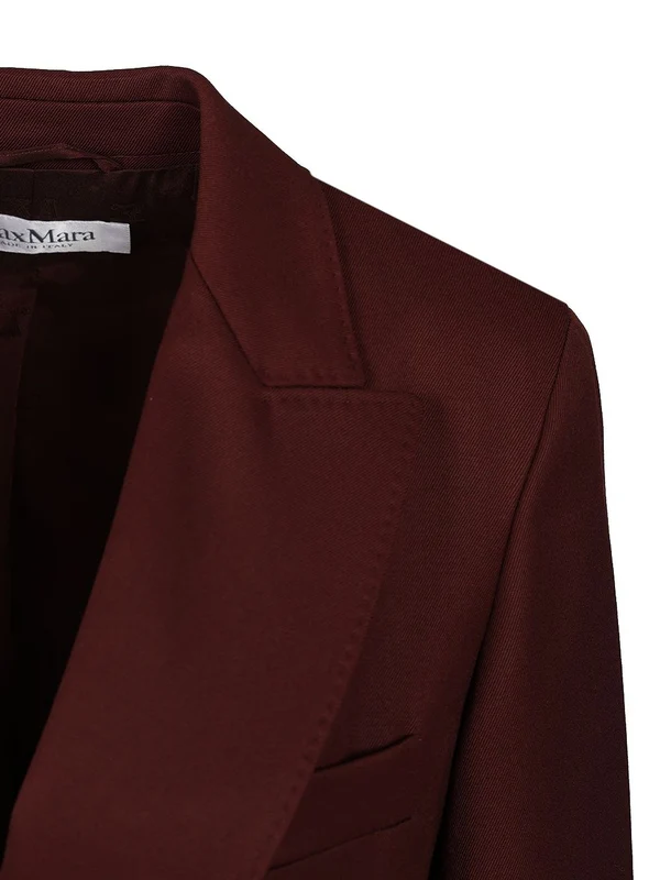 Max Mara Burgundy Tailored Jackets - Image 5