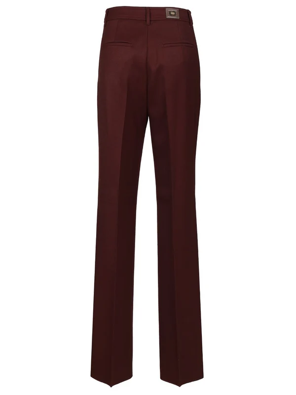 Max Mara Burgundy Tailored Pants - Image 2