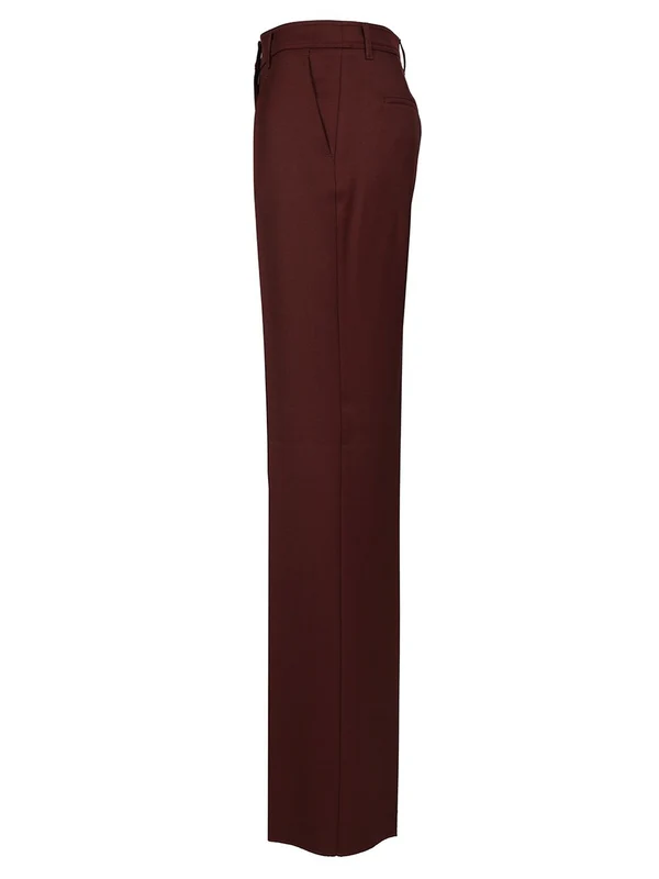 Max Mara Burgundy Tailored Pants - Image 3