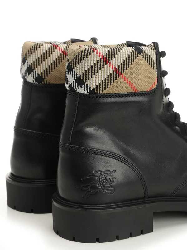 Burberry Black Lace-Up Boots - Image 6
