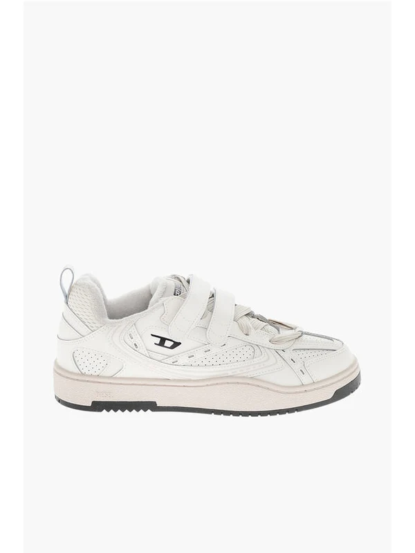 Diesel White Low Top Sneakers - Image 3