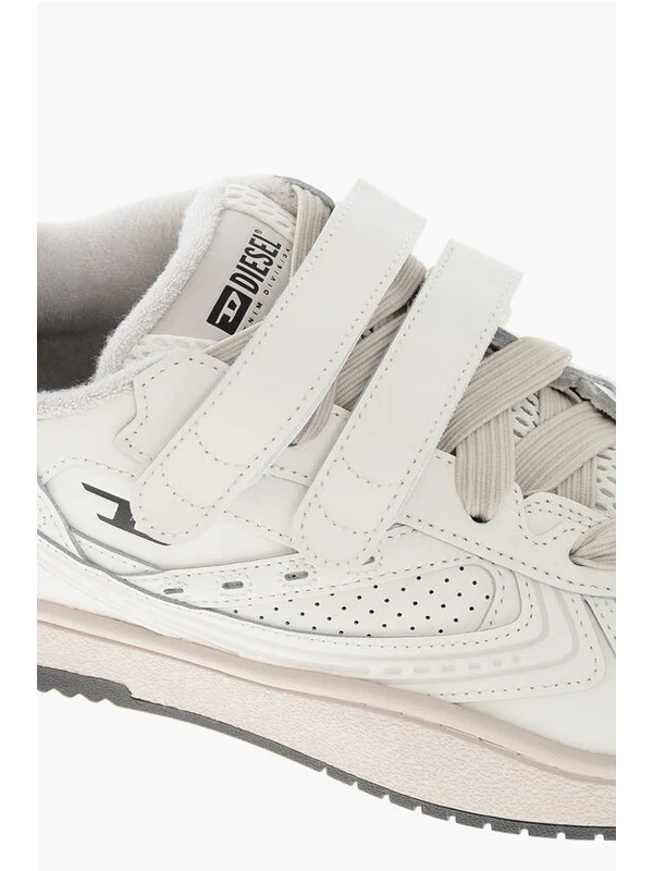 Diesel White Low Top Sneakers - Image 4