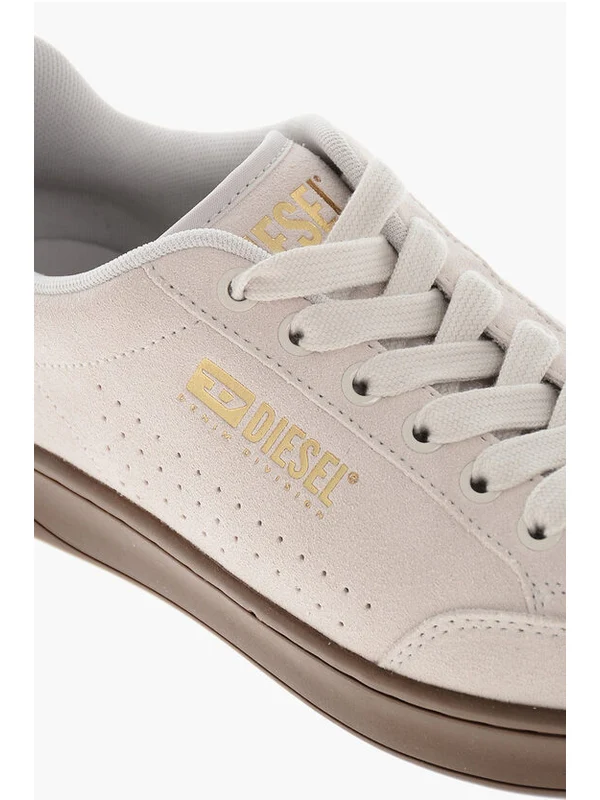 Diesel Beige Low Top Sneakers - Image 4