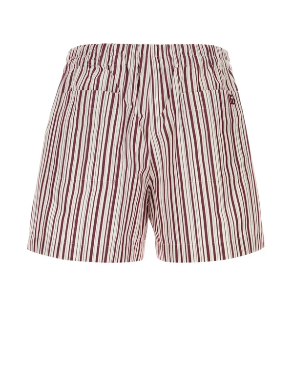 Gucci Burgundy Striped Shorts - Image 2