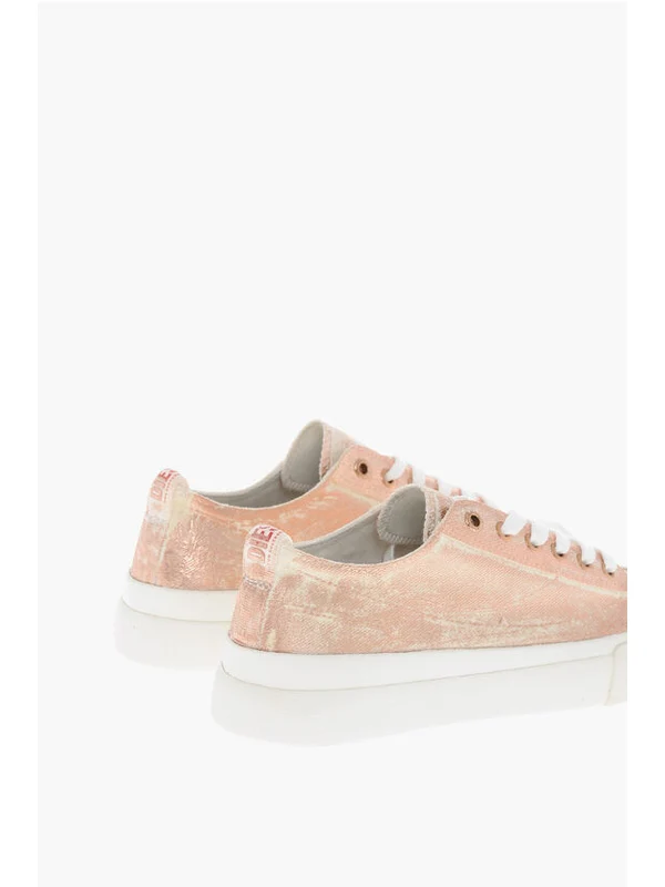 Diesel Beige Low Top Sneakers - Image 2