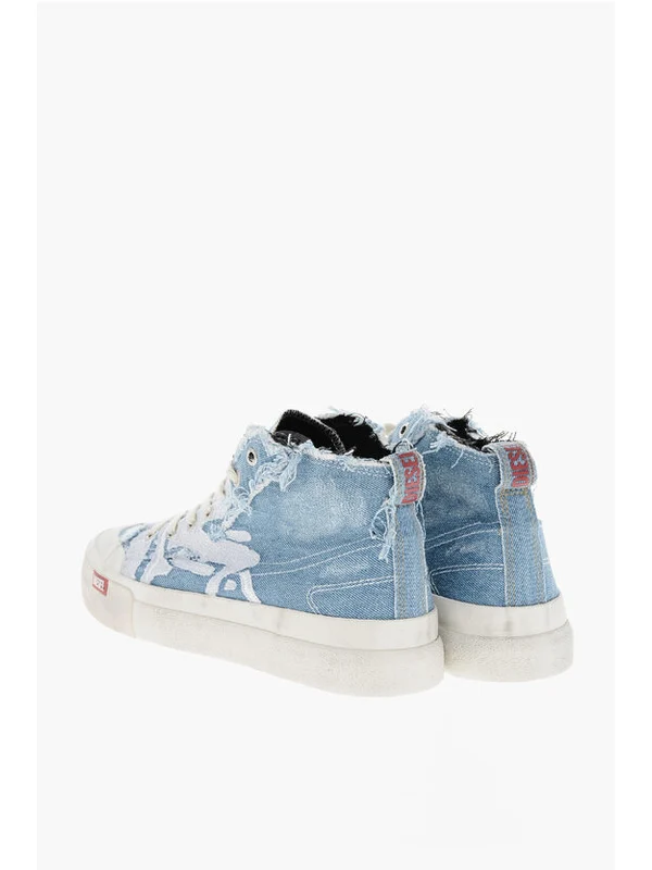 Diesel Blue High Top Sneakers - Image 2