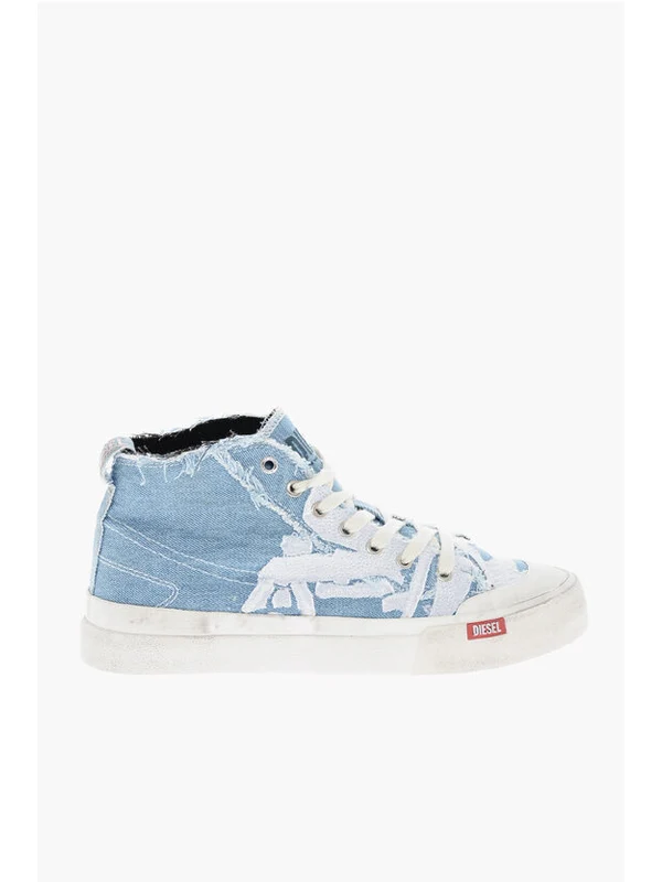 Diesel Blue High Top Sneakers - Image 3