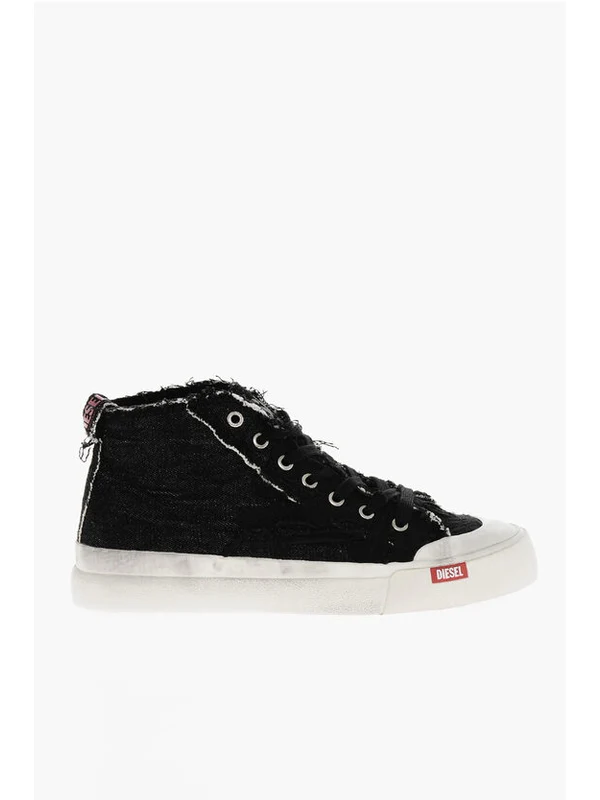 Diesel Black High Top Sneakers - Image 3