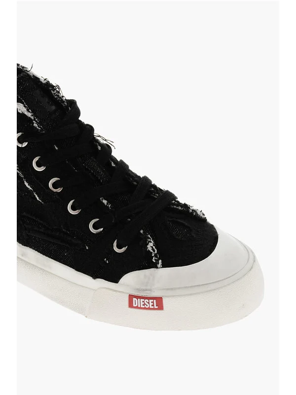 Diesel Black High Top Sneakers - Image 4