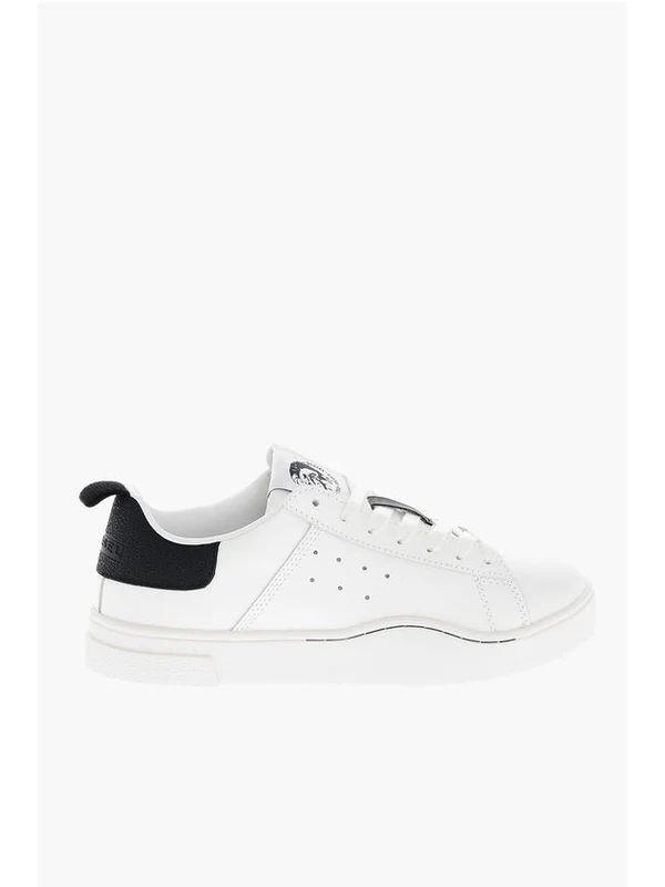 Diesel White Low Top Sneakers - Image 3