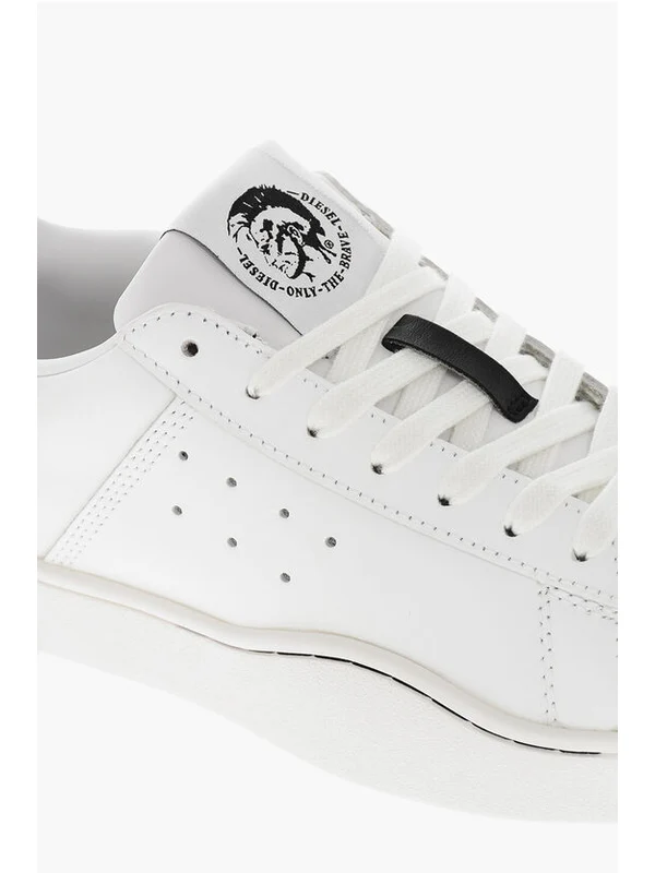 Diesel White Low Top Sneakers - Image 4