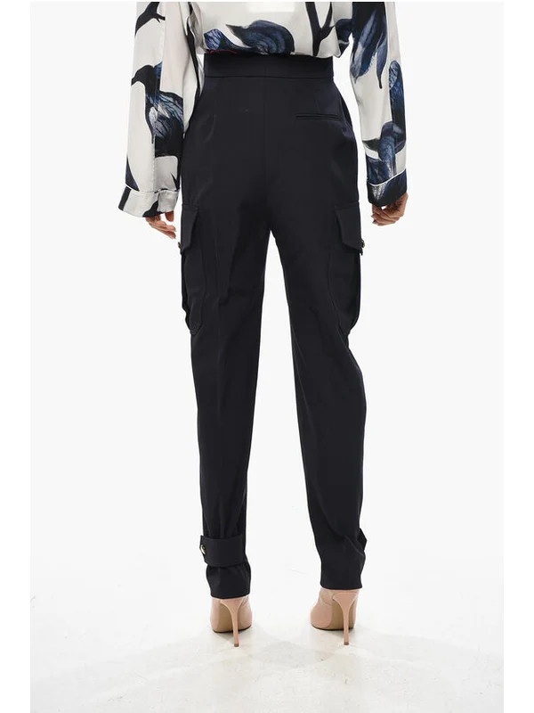 Alexander Mcqueen Navy Casual Pants - Image 3
