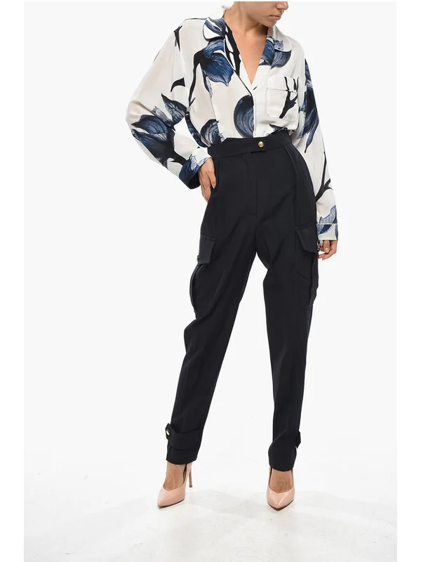 Alexander Mcqueen Navy Casual Pants - Image 4