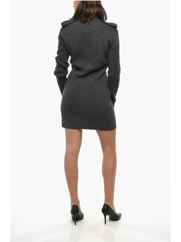 Alexander Mcqueen Grey Mini Dress - Image 2