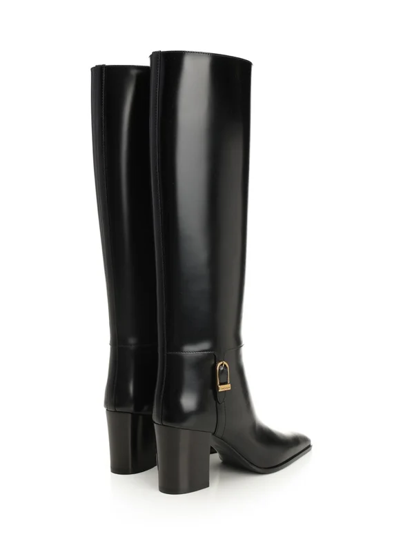 Saint Laurent Black Middle Boots - Image 3