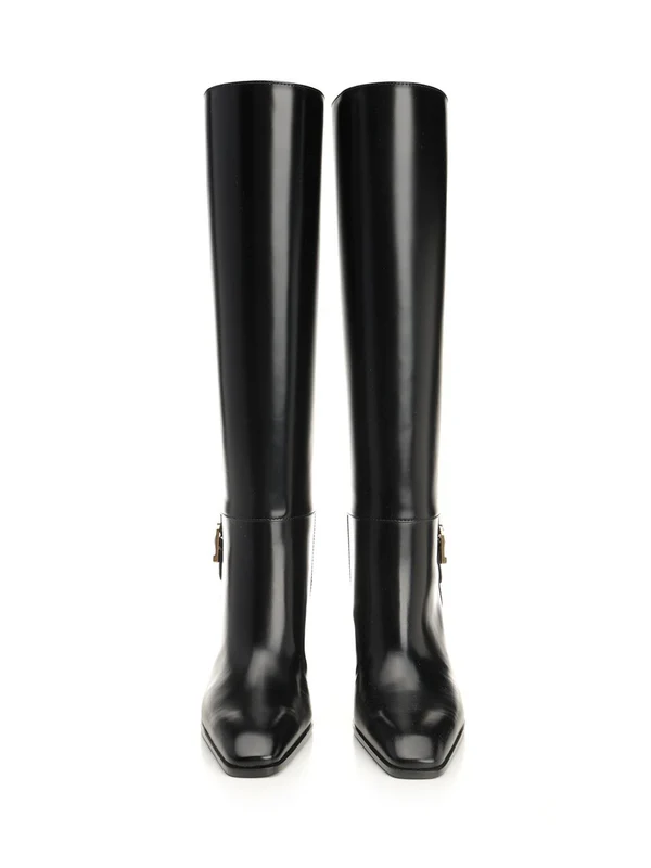 Saint Laurent Black Middle Boots - Image 5