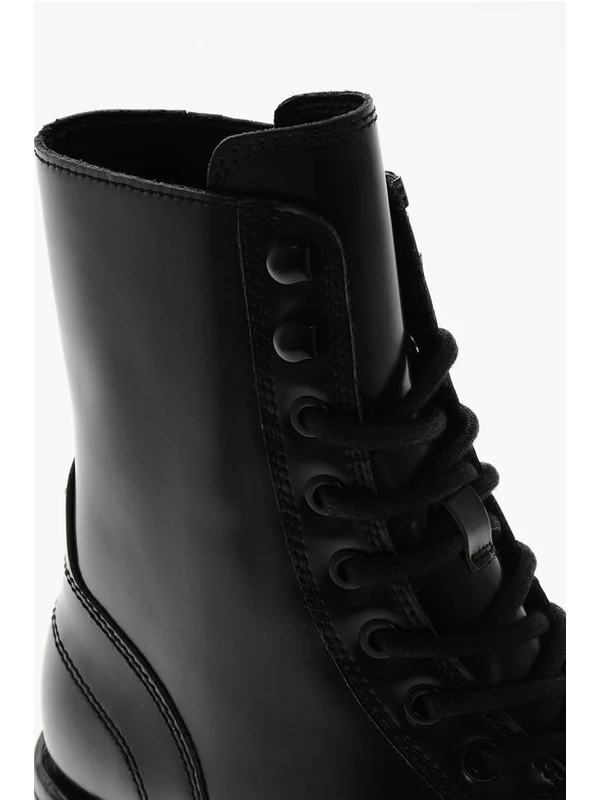 Diesel Black Lace-Up Boots - Image 4