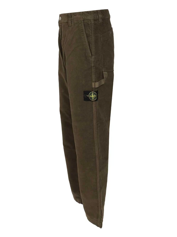 Stone Island Green Trousers - Image 3
