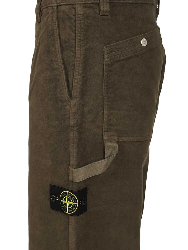 Stone Island Green Trousers - Image 4